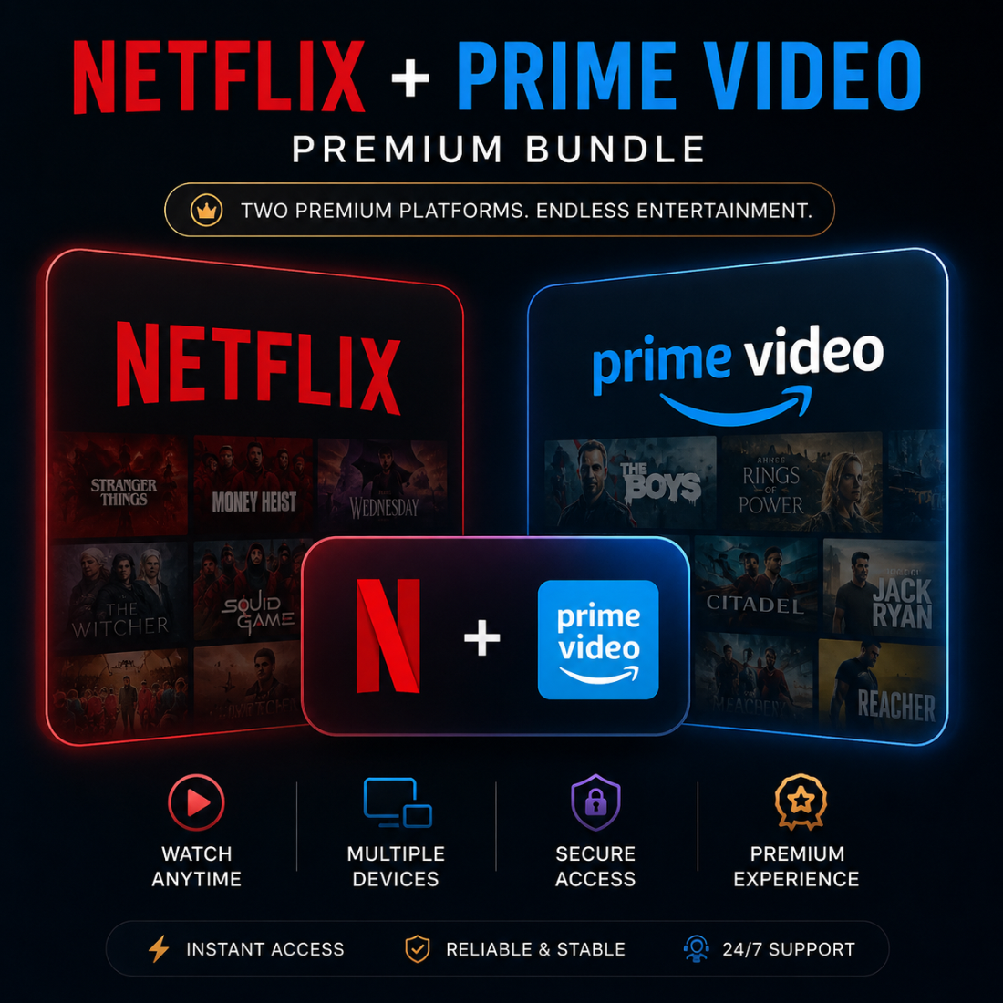 Netflix + Prime Video 1 Month Offer Only Work in Pakistan